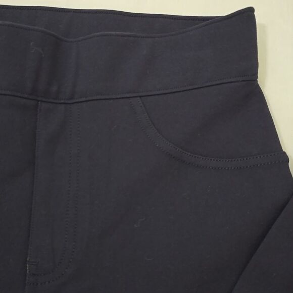 Spanx Back pockets Skinny Navy Blue Pants Sz M - Picture 2 of 9